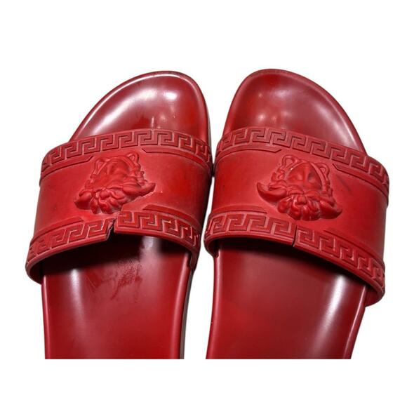 Versace Men’s Palazzo Medusa Logo Pool Slides Sandals Red US 10 PLEASE READ main image 5
